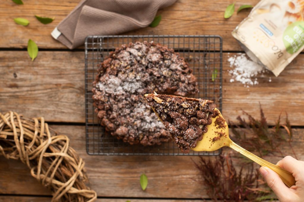 Crostata senza glutine al cacao con ricotta e amarene