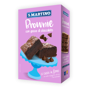 Brownie con gocce di cioccolato