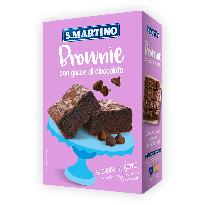 Brownie con gocce di cioccolato
